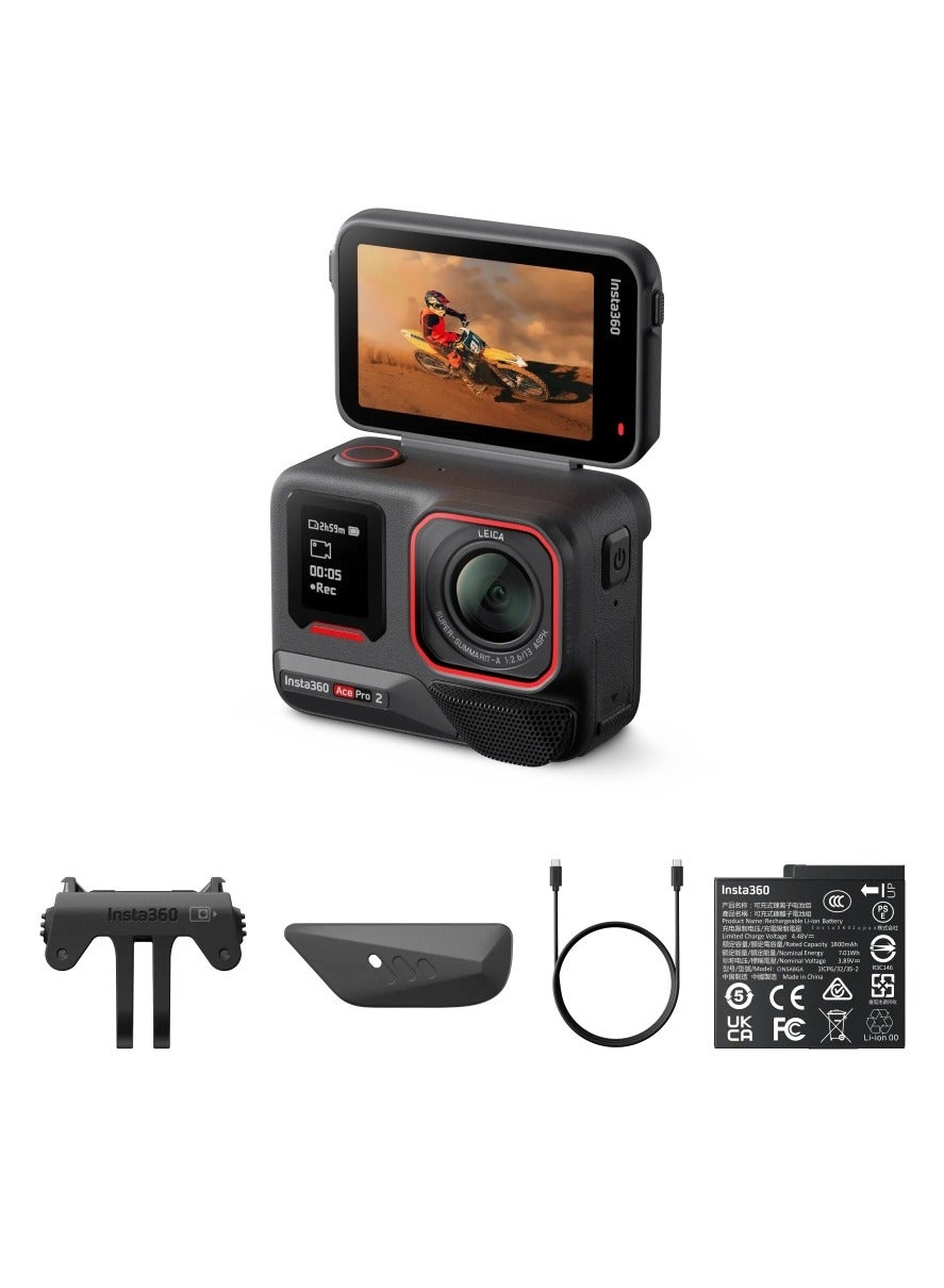 Compare ACE PRO 2 | Action Camera, CoEngineered with Leica for Exceptional Imaging, 8K AIPowered Ultra HD Video Recording, Advanced Stabilization, Waterproof, Compact & Rugged Design – Black at KSA Price