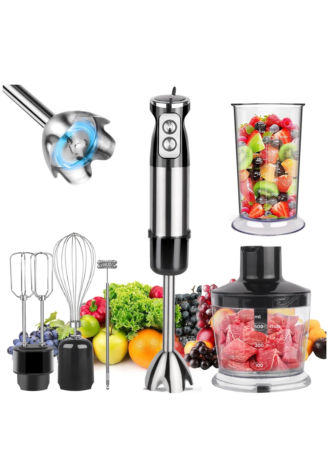 6 in 1 Hand Blender, 800W Electric Immersion…