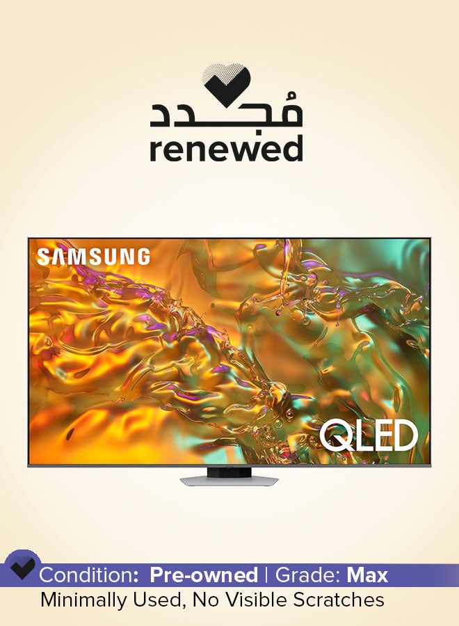 Compare Renewed  85Inch Smart QLED TV 4K 120Hz 85Q80D Black at KSA Price