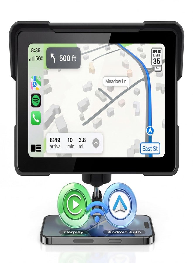 7 Inch Motorcycle Carplay Screen, Wireless CarPlay…