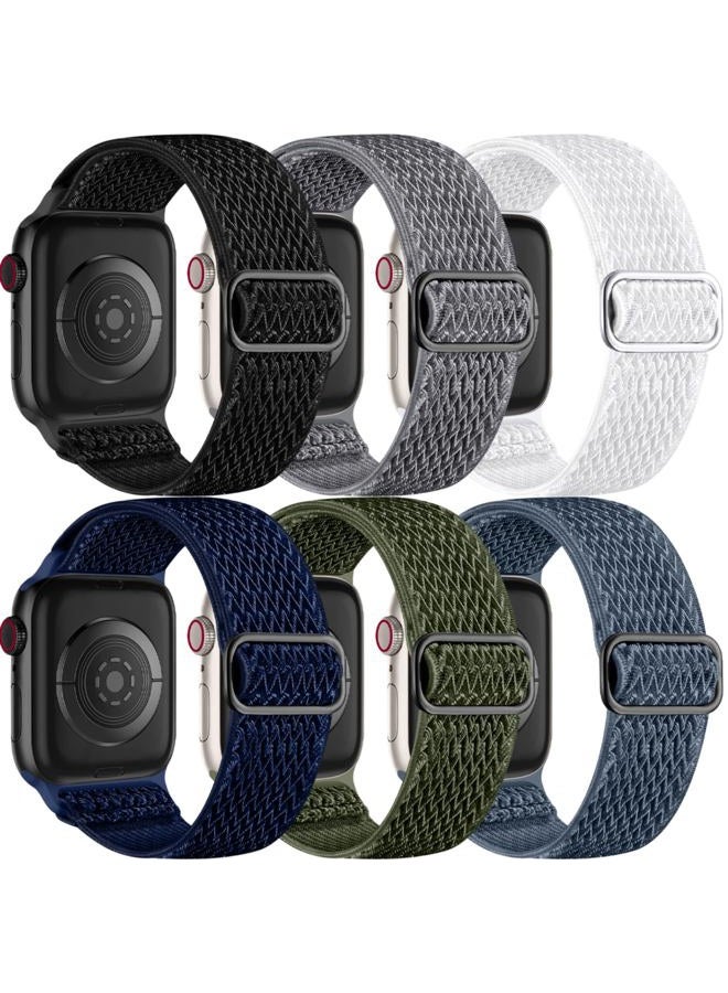 6 Pack Stretchy Braided Bands Compatible with Apple…