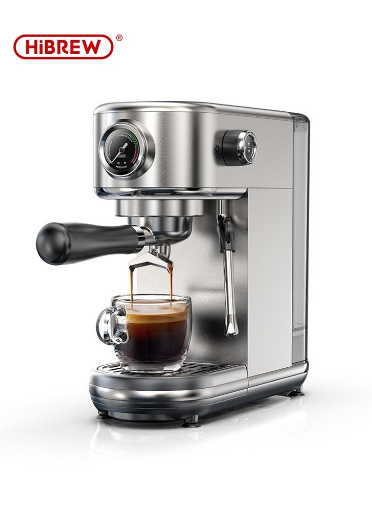 Compare HiBREW 20Bar Semi Automatic Espresso Coffee Machine Temperature Adjustable ColdHot Super Slim Coffee Maker Espresso, Americano, Cappuccino, Latte, Macchiato H10B at KSA Price