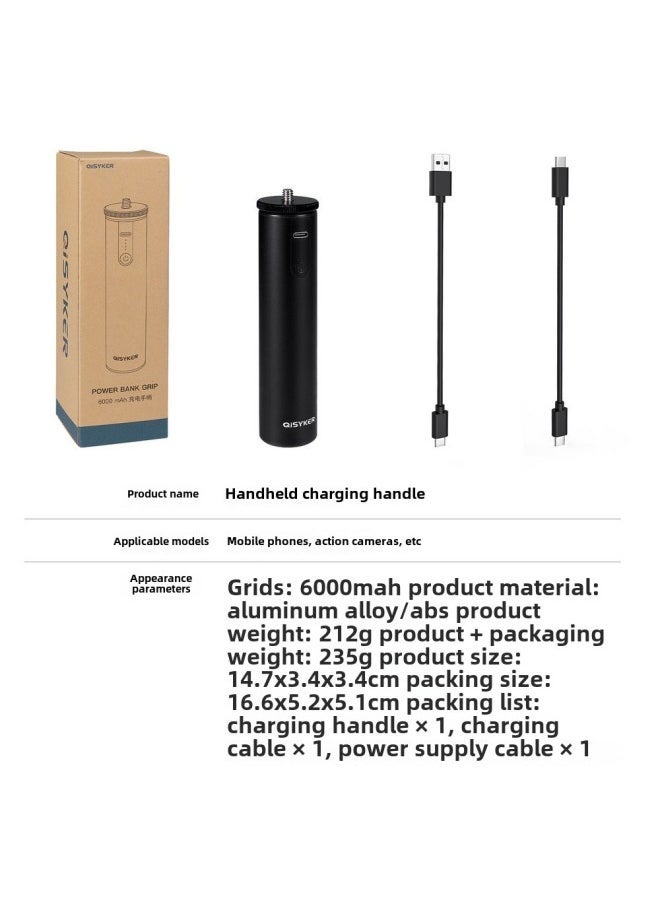 Compare Charging Handle For DJI Action 3 Sports Camera Portable Charging Treasure Tripod AccessoriesColor:Black at KSA Price