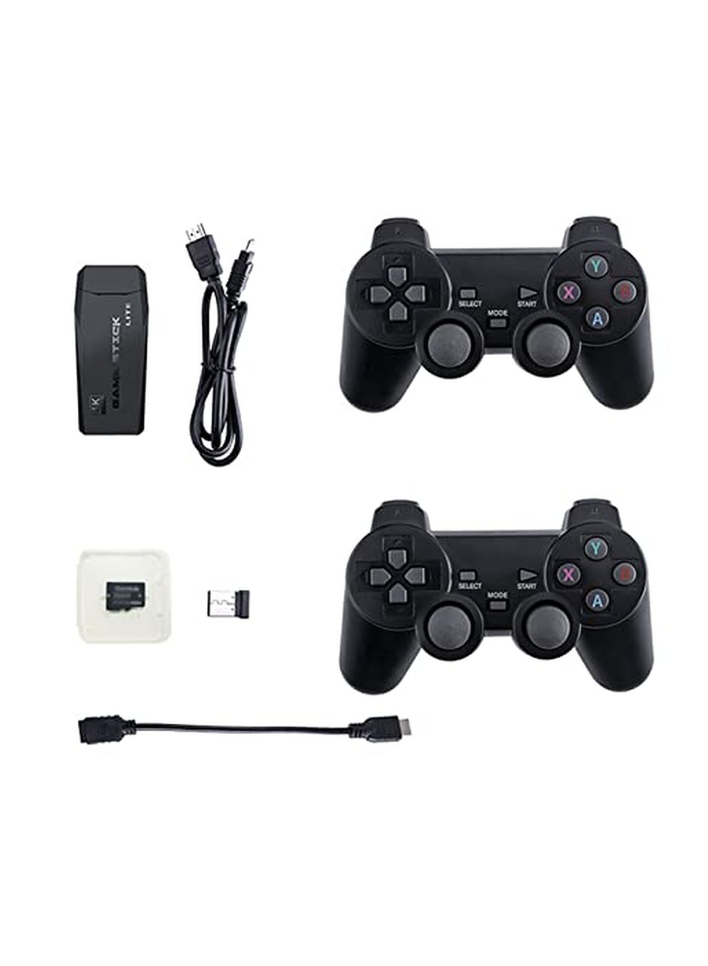 Compare Game Stick Console With Dual 2.4G Wireless Controllers Connect TV Highdefinition Output With 64G Card 10000 Games USB at KSA Price