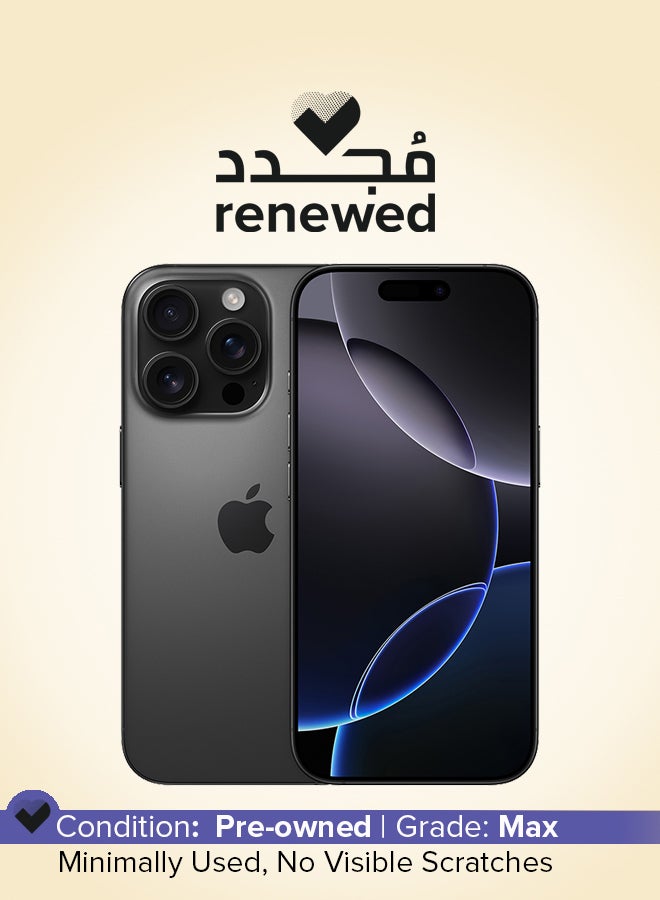 Renewed - iPhone 16 Pro Max 512GB Black…