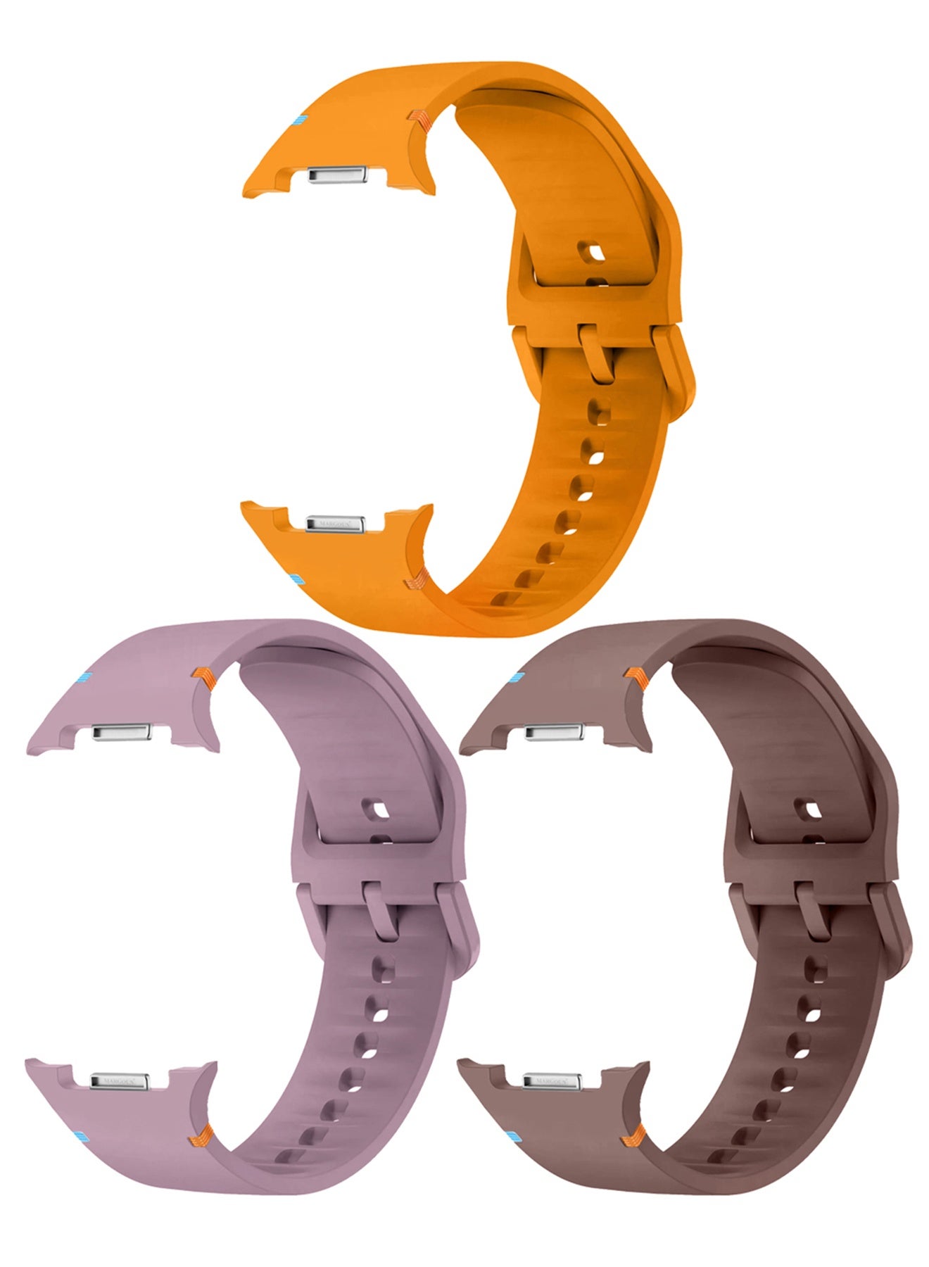 Compare 3Packs Sport Band for Galaxy Watch 8 40mm 44mm and Watch 8 Classic 46mm, Silicone Replacement Strap, ML Size at KSA Price