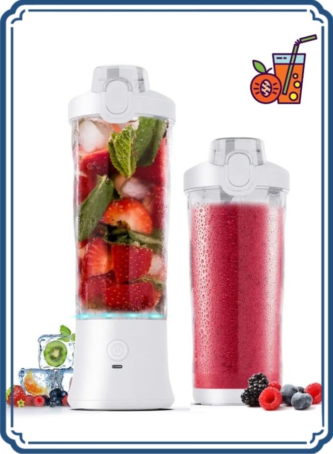Compare Portable Blender 600ML Electric Juicer Fruit Mixers 4000mAh USB Rechargeable Smoothie Mini Blender Personal Juicer at KSA Price