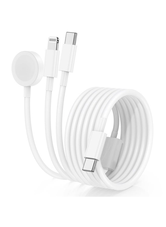 Compare 2Pack for Apple Watch Charger Cable, 3FT USB C to Magnetic Wireless Fast iWatch Charging Cord Portable, Compatible with Watch Series Ultra9876SESE25432  White at KSA Price