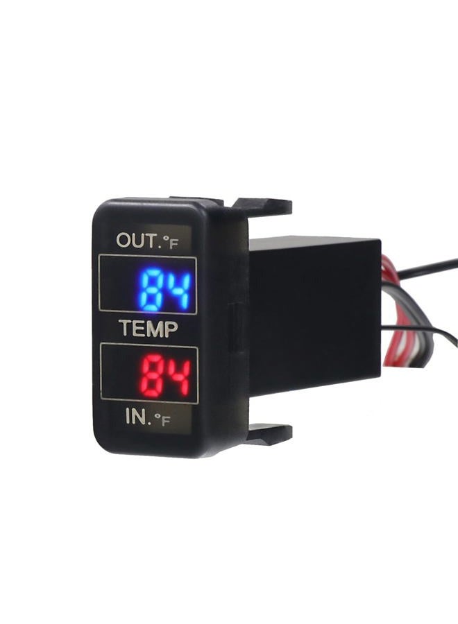 Compare Car Internal and External Temperature Display, Fahrenheit Temperature, Dual Temperature Sensors Use for Toyota Hilux VIGO,Coaster,Corolla ex,YarisType B at KSA Price