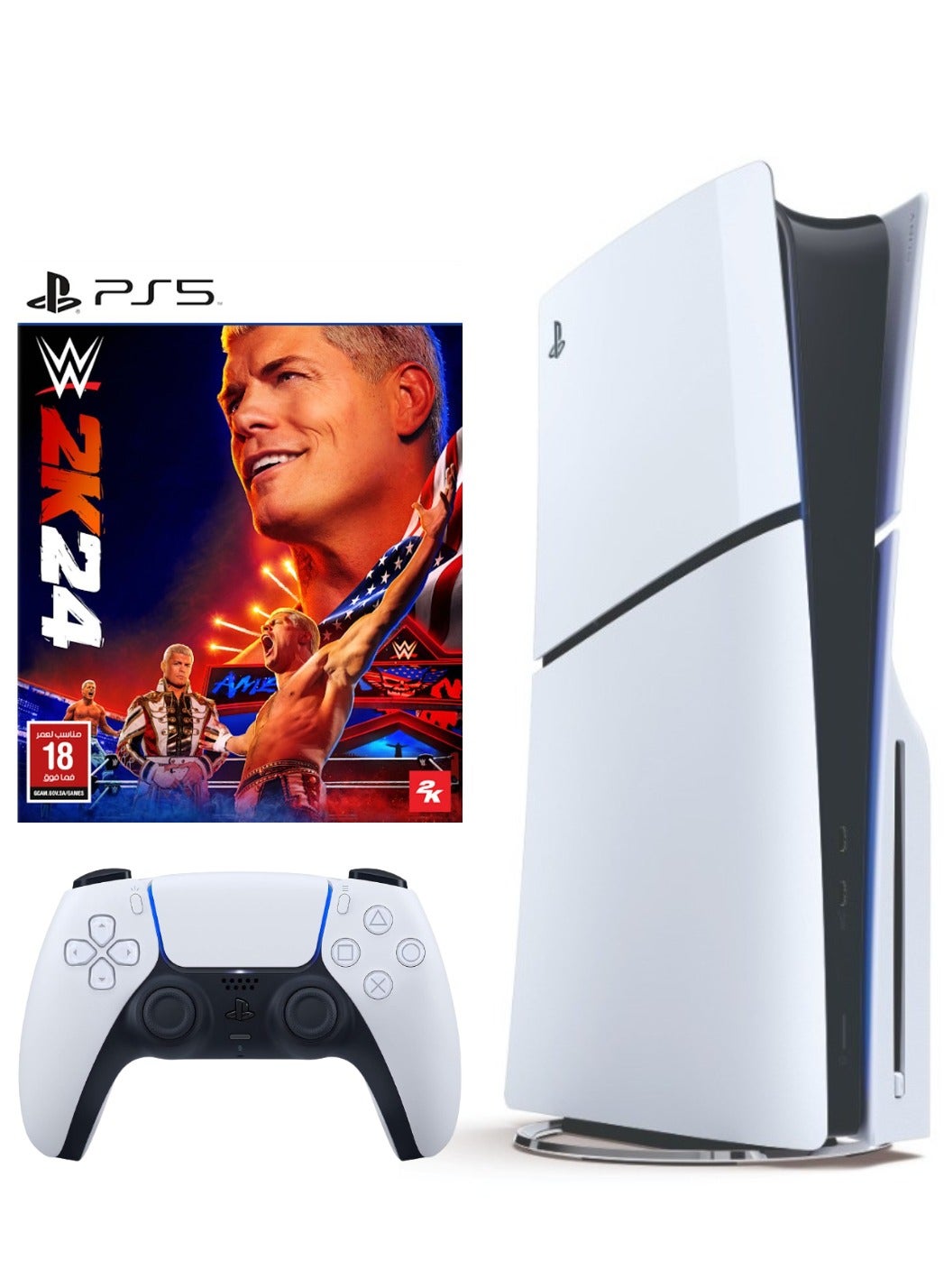 PlayStation 5 Disc Console (Slim) With WWE 2K24