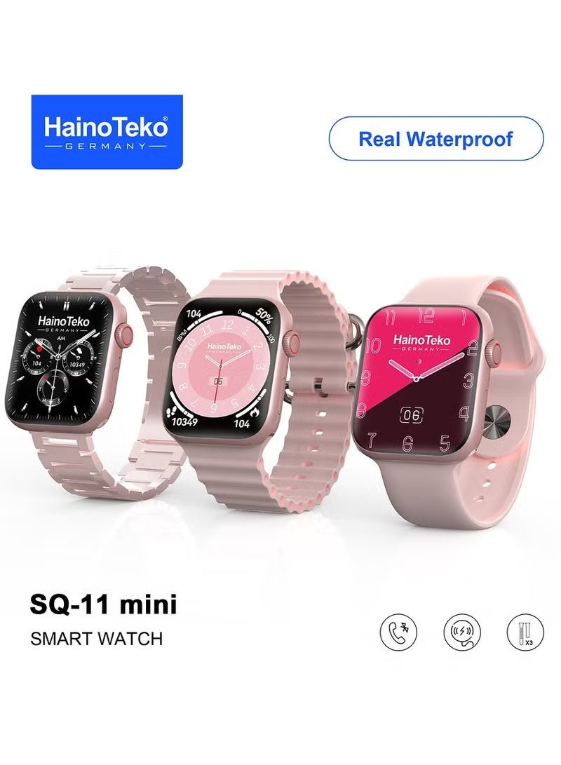 Compare SQ11 Mini Smart Watch with AMOLED Display – Waterproof Fitness Tracker, Heart Rate Monitor, Sleep Tracker, 3 Interchangeable Straps, Activity & Sports Tracker for Men & Women at KSA Price