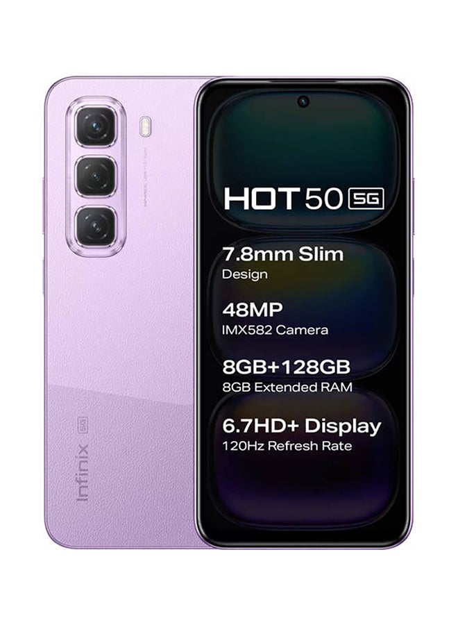 Compare Hot 50 Dual SIM Dreamy Purple 8+8GB RAM 256GB 5G Middle East Version at KSA Price