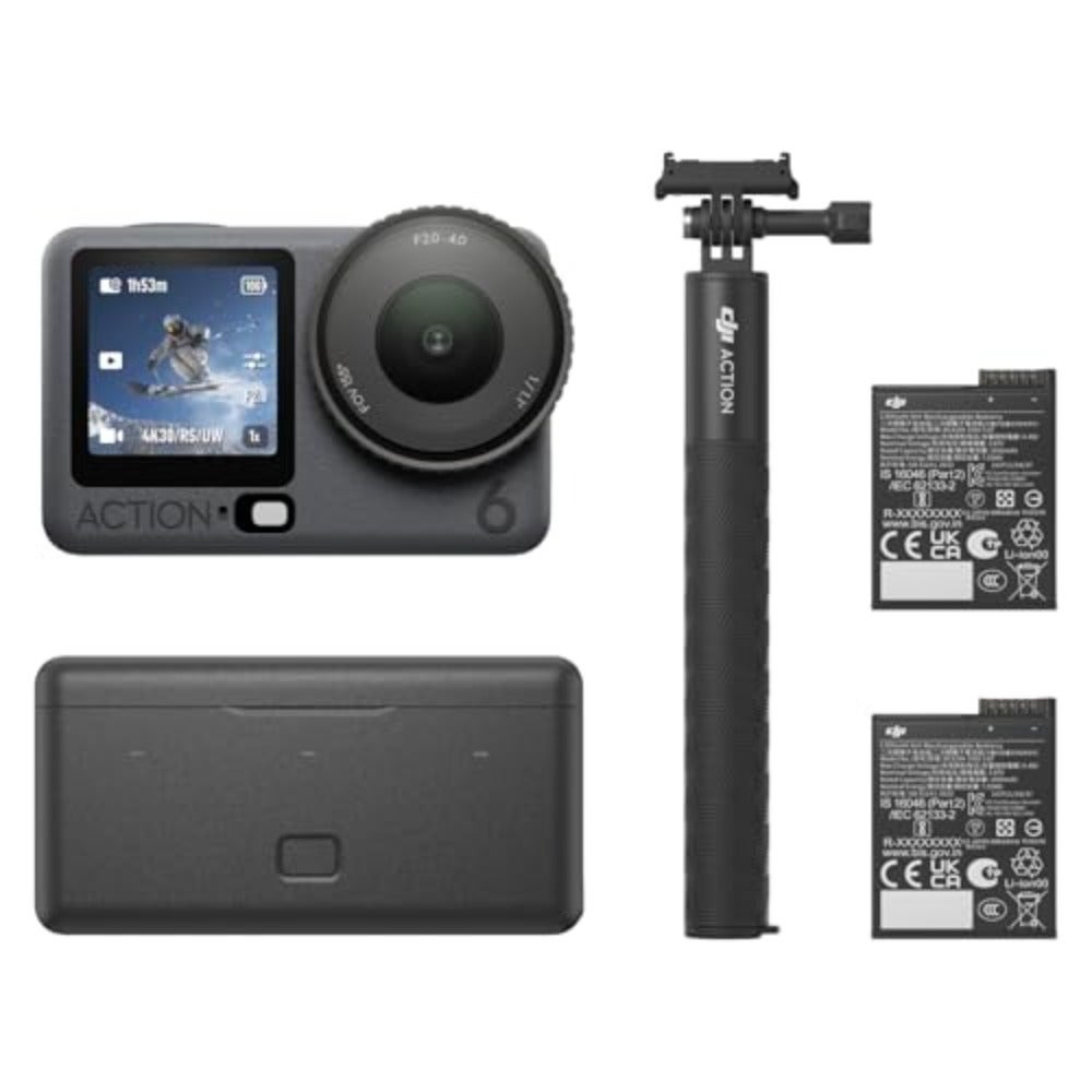 Compare Outdoor action camera with 11.1 square sensor, f2.0f4.0 variable aperture, black aluminum body, extended battery life via dual batteries, 8K video capability at KSA Price