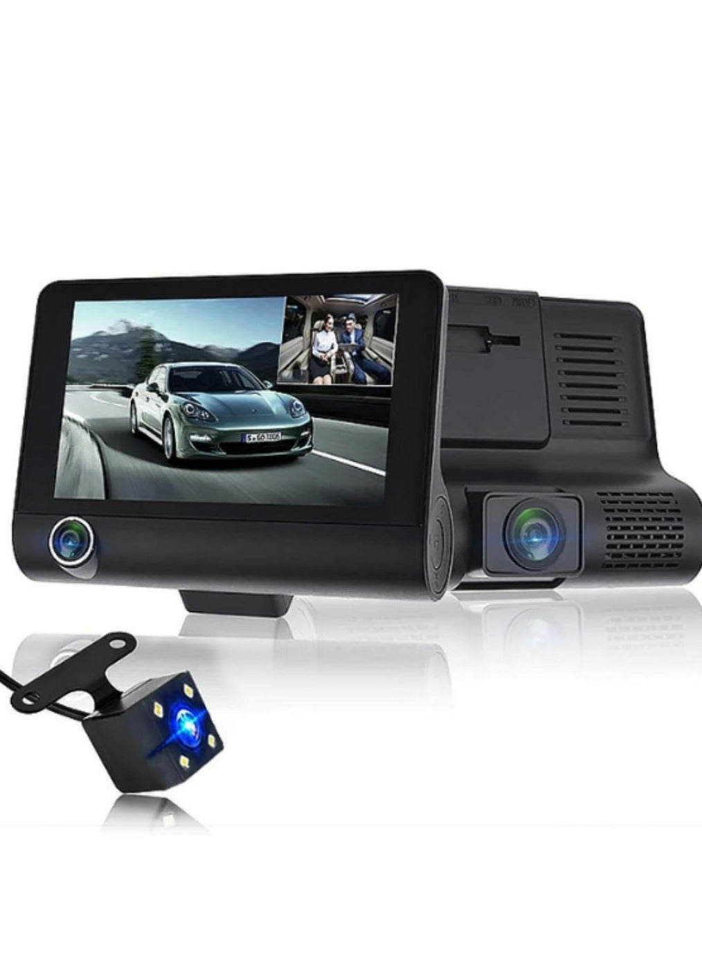 3K Dash Cam with 3-Way Camera Display, Car…