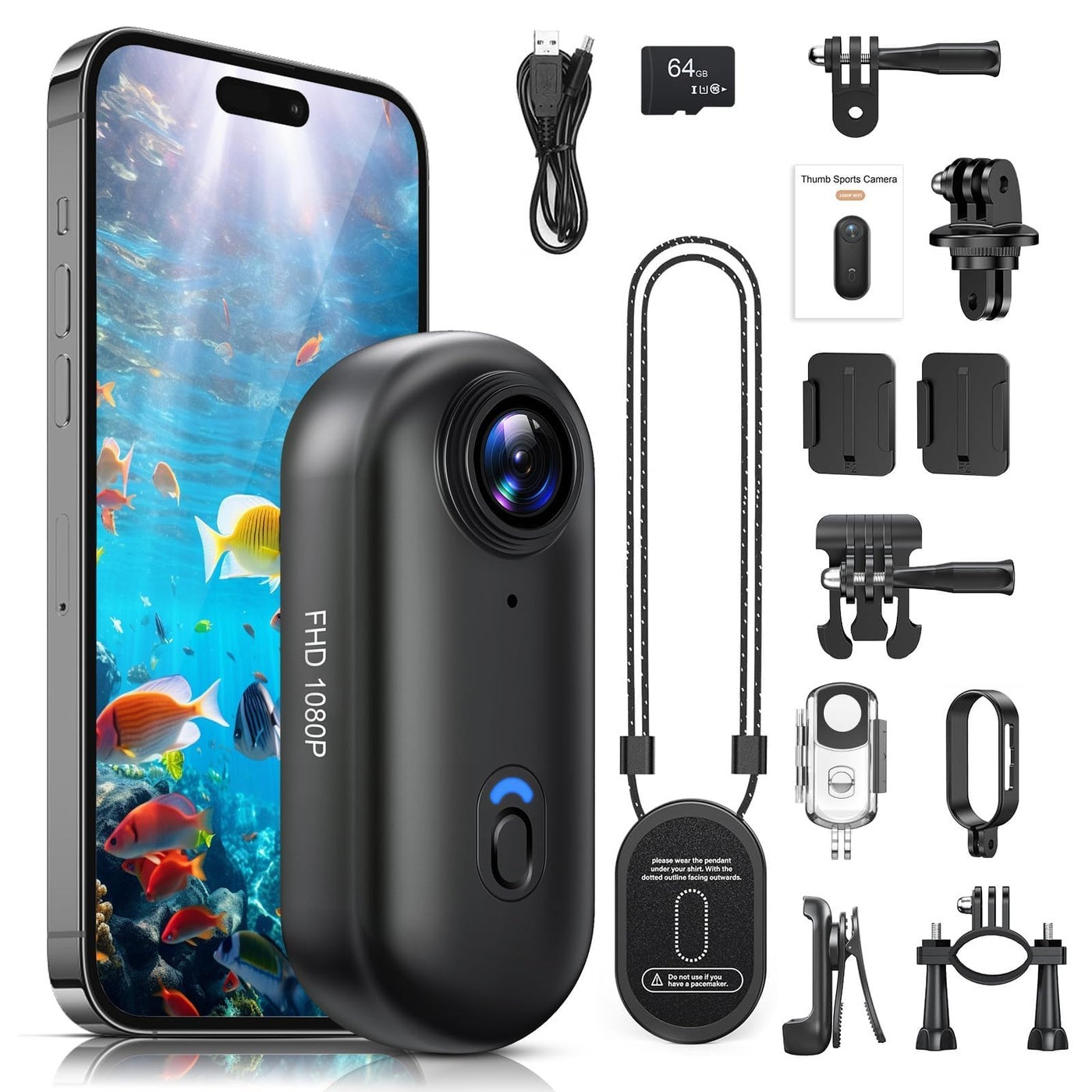 Compare Poat Mini Action Camera, Waterproof POV Body Camera with Wide Angle at KSA Price