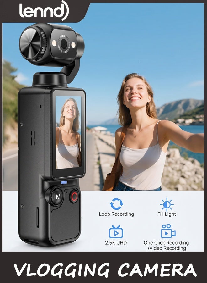 Compare Vlogging Camera with 180° Rotating Lens, Pocket Body Camera with Audio & Video Recording,7Hour Battery, Handheld POV Cameras with 32GB Card, Easy OneButton Recording for Travel,Daily Life at KSA Price