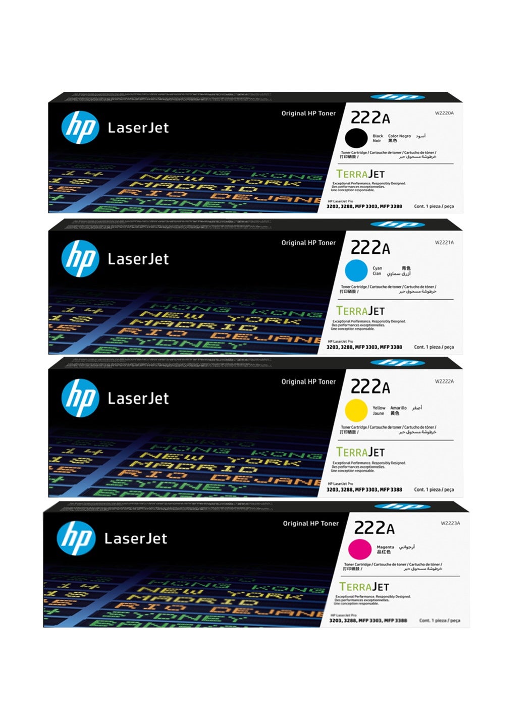 Original 222A Toner Cartridge W2220A, W2221A, W2222A,…
