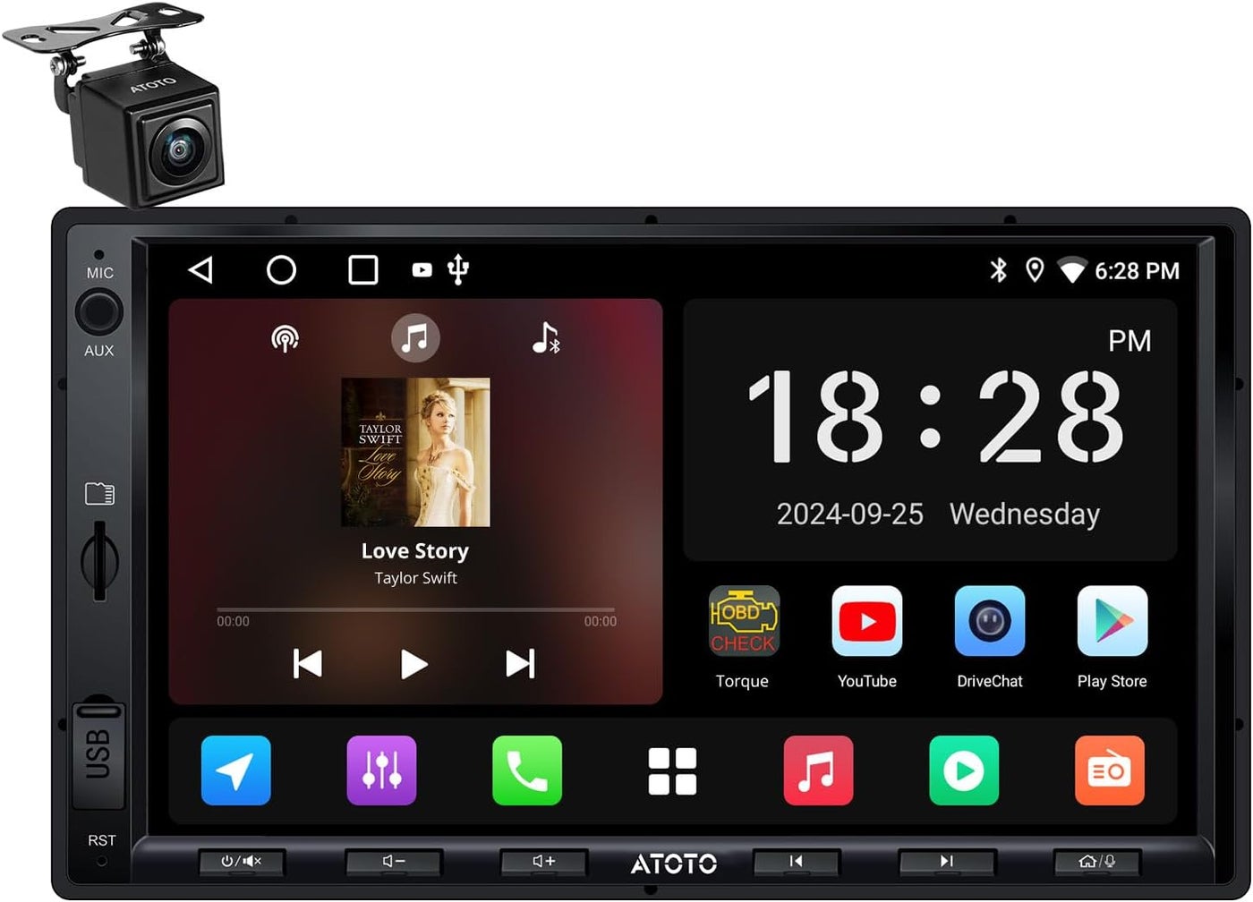 Compare ATOTO A5L 7inch Android Double DIN Car Stereo with Backup Camera, Wireless CarPlay & Android Auto at KSA Price