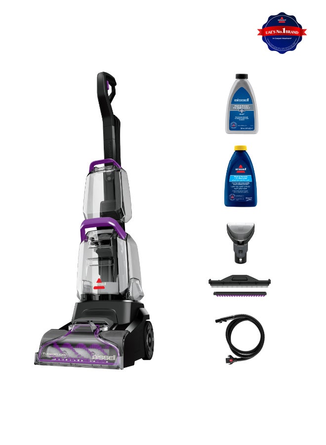 Compare TurboClean PowerBrush 4085K – Carpet Cleaner with 4Row Brushroll, Powerful Suction, 2.1m Hose & 10cm Stain Tool, Compact, Lightweight with Wash & Protect Pro Solution | 2Year Warranty 600 W 4058K Purple at KSA Price