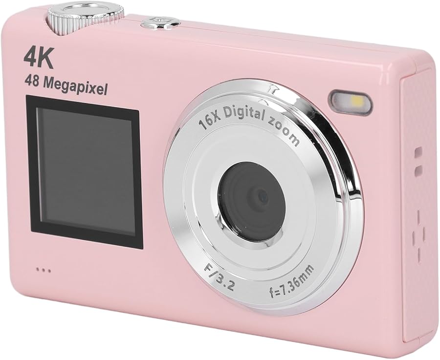 Compare Roseate 4K 48MP Compact Digital Camera 16X Zoom Autofocus Front Rear Screen Flash at KSA Price