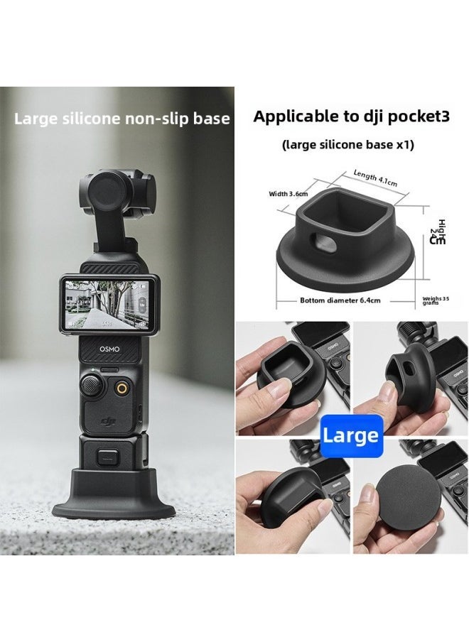 Compare For DJI Pocket 3 Yuntai Osmo Pocket 3 Eyes Accessories Desktop Foot Tempered Film AccessoriesColor:Pocket3 Soft Rubber Base Is One Size Larger And More Stable at KSA Price