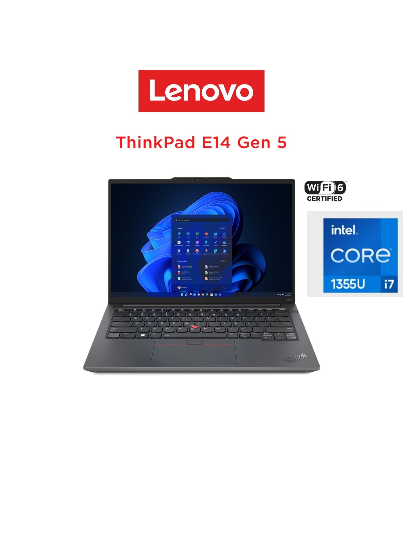 Compare Thinkpad E14 Gen 5 Business  Upgraded Version Laptop Intel Core i71355U 13Th Generation 8Gb Ram 512Gb SSD Windows11 Intel Iris Xe 14 Inch WUXGA  Graphite EnglishArabic Graphite Black at KSA Price