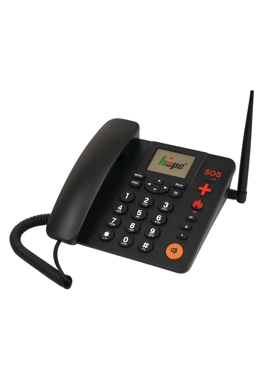 Compare LF9002 Cordless Fixed Wireless Phone with SIM Card Slot, 2G3G4G Support, Strong Signal Transmission, 1200mAh Battery, MP3 Player at KSA Price