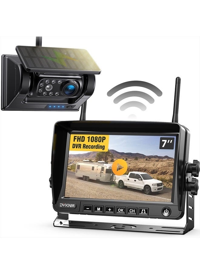 Magnetic Solar Wireless Backup Camera HD1080P 3…
