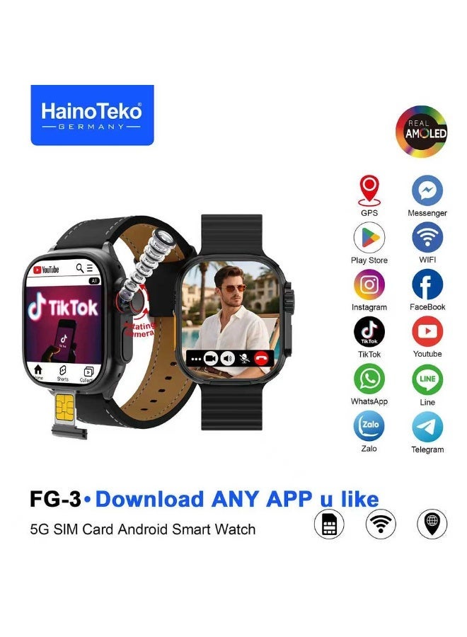 HainoTeko FG-3 5G Android Smart Watch with Real…