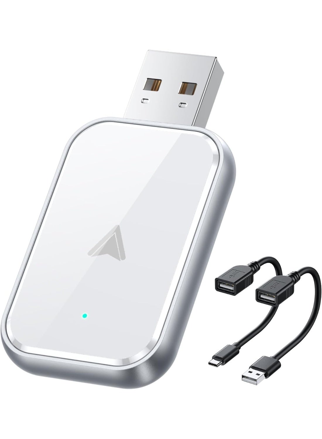 Compare Wireless Android Auto Adapter for Factory Wired Android Auto, Plug and Play Auto Reconnection with USBC and TypeC Connectors, White at KSA Price