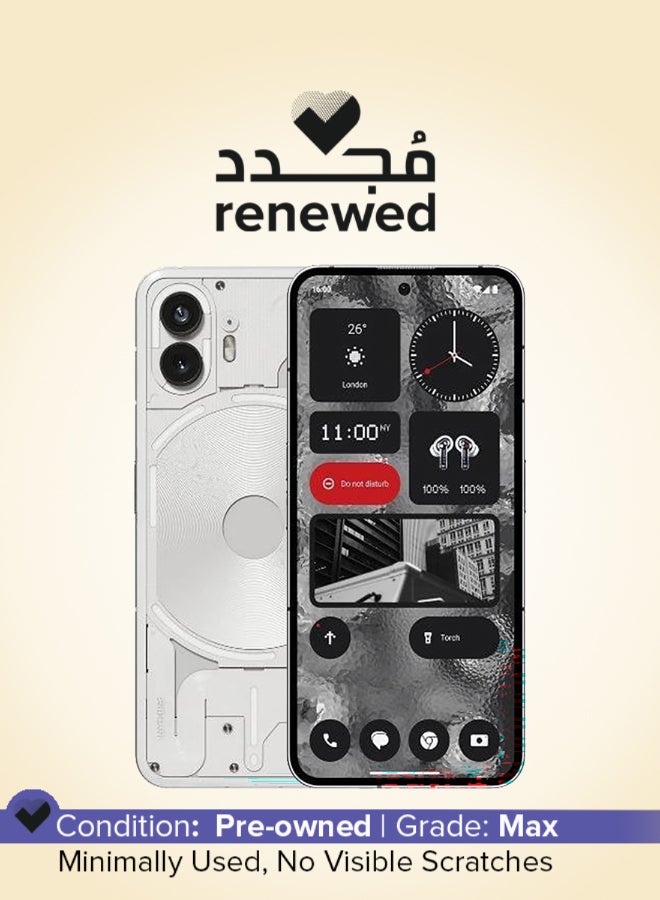 Renewed - Phone 2 Dual SIM White 12GB RAM…