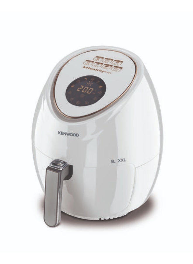 Compare KENWOOD Air Fryer 5 Litre HFP52.000WH, 1500W Digital Display, Large Family Size, Oil Free Healthy Fryer, NonStick Basket, 1 Year Warranty  WHITE 5 L 1500 W HFP52 white at KSA Price
