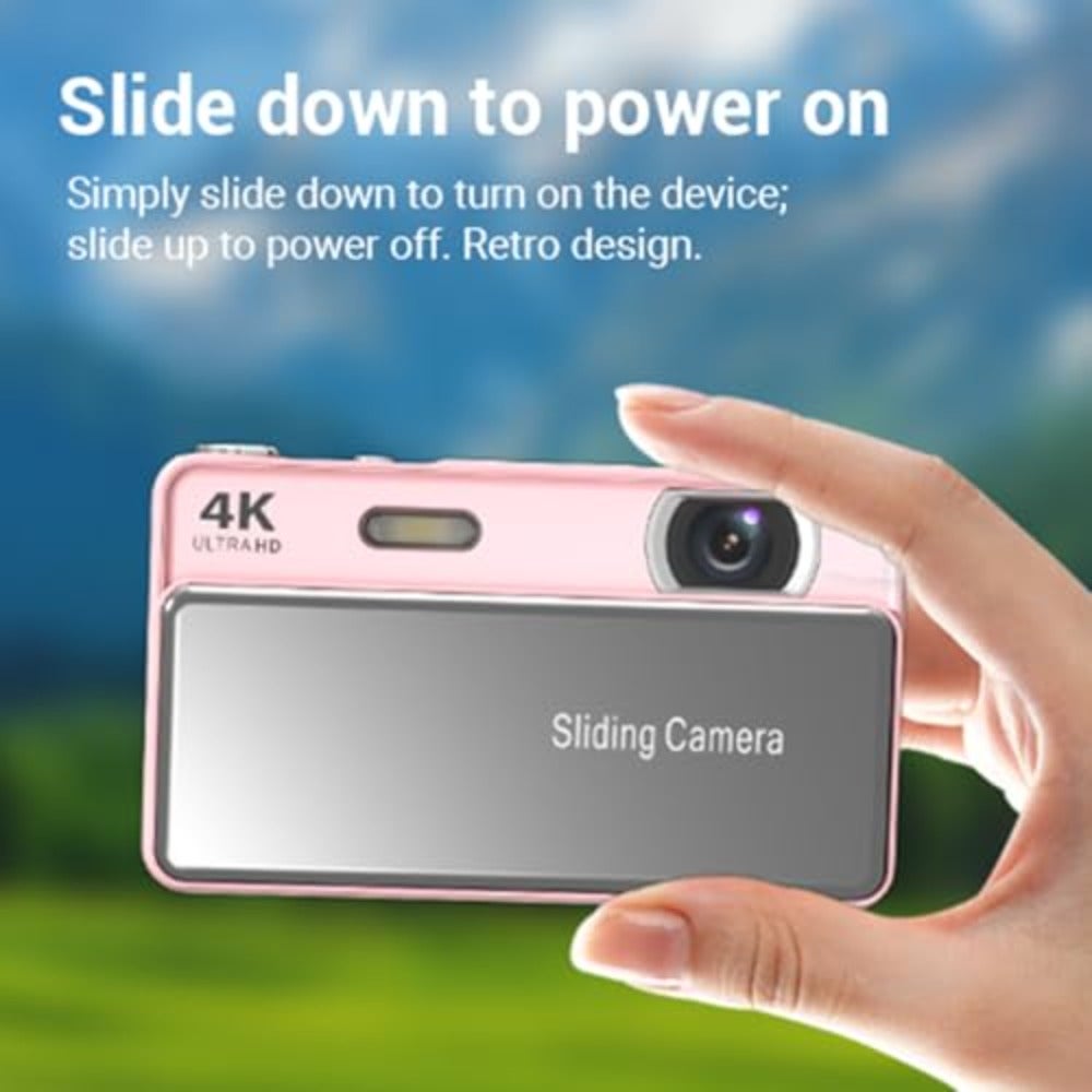 Retro sliding digital camera for teens and adults,…