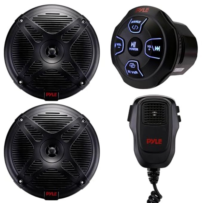 Compare Marine Bluetooth Receiver Speaker Kit Waterproof Audio Entertainment System Set WDual 6.5 Boat Speakers, Wireless Bt Controller, Compact Handheld Broadcasting Microphone Black at KSA Price