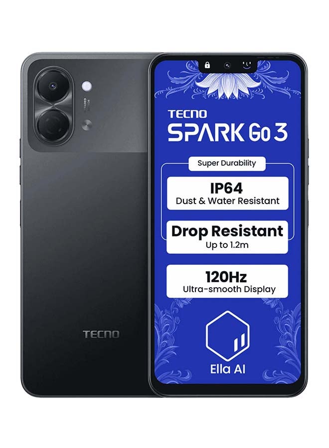 Compare Spark Go 3 4G 128GB 4GB RAM Ink Black Dual Sim Smartphone Global Version at KSA Price