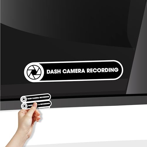 Compare Dash Camera Recording in Car Sticker Dash Cam Vinyl Sticker Sign in Car Camera Recording 2 Pack Car Window Small Sticker Black Glossy 5x1 Inches Waterproof Sticker Small at KSA Price