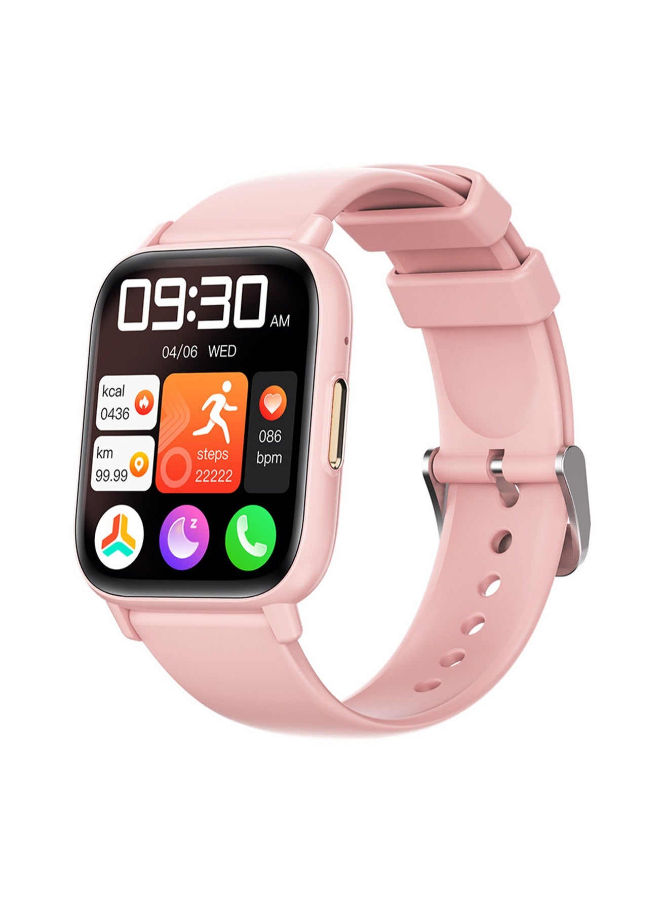 Compare QS16PRO DM60 Sleep Waterproof Sports Pedometer Bluetooth Call Phone Music Message Smart Watch Pink at KSA Price