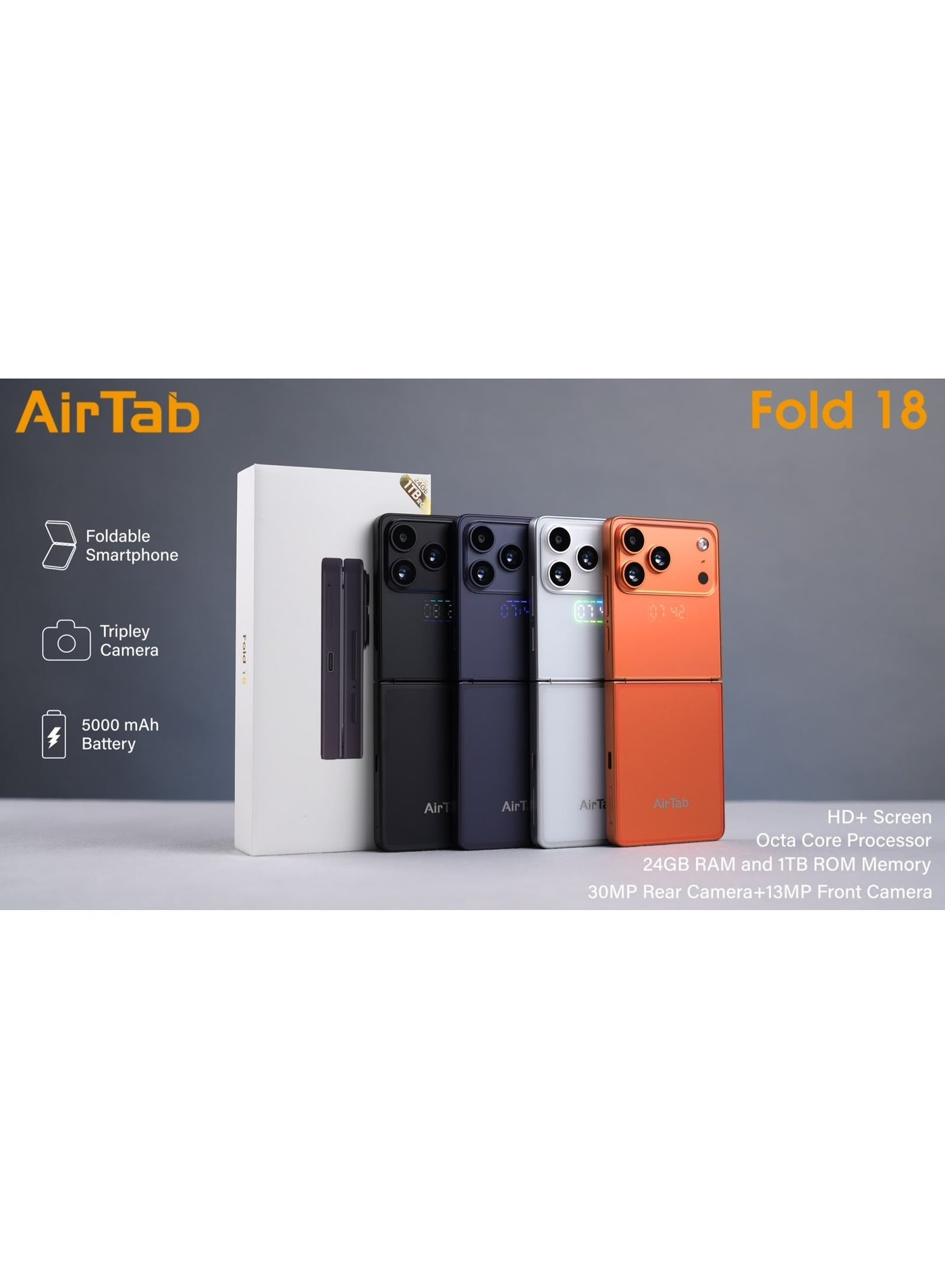 Fold 18 Foldable Phone - Octa-core Processor,…