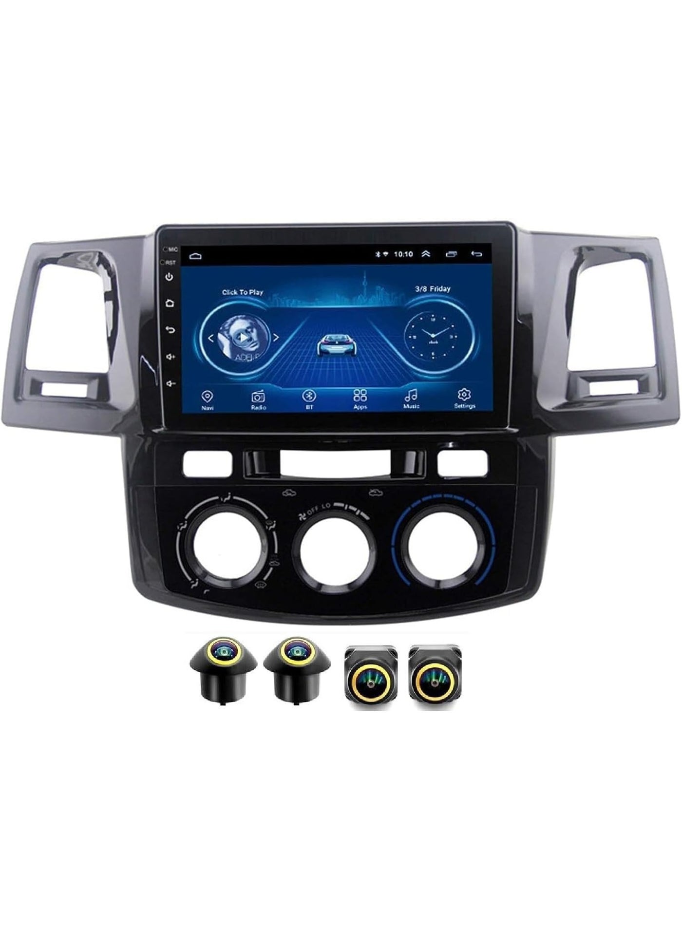 Compare Android Car Stereo for Toyota Fortuner 20082015 4GB RAM 64GB ROM Support Carplay, MLink WiFi BT, Radio GPS, 9 Inch IPS.QLED, Screen with 360D Camera Included at KSA Price