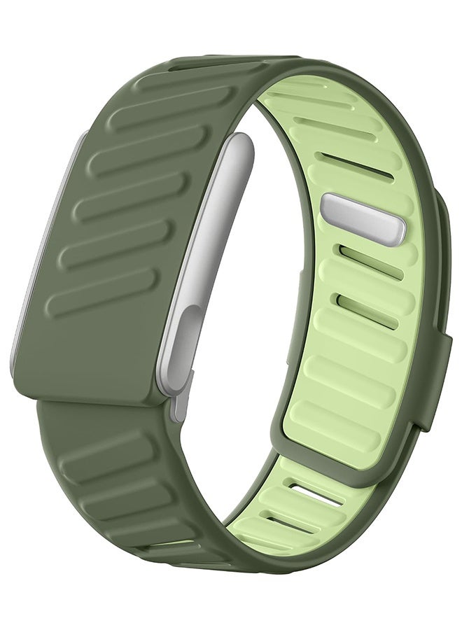 Compare Compatible with Whoop 5.0MG Replacement Band, Soft Silicone Sports Loop Wristband, Comfortable Durable Replacement Watch Bands for Men & Women with U Shaped Connector – For Whoop 5.0  GreenSilver FrameElectrocardiogram Model at KSA Price