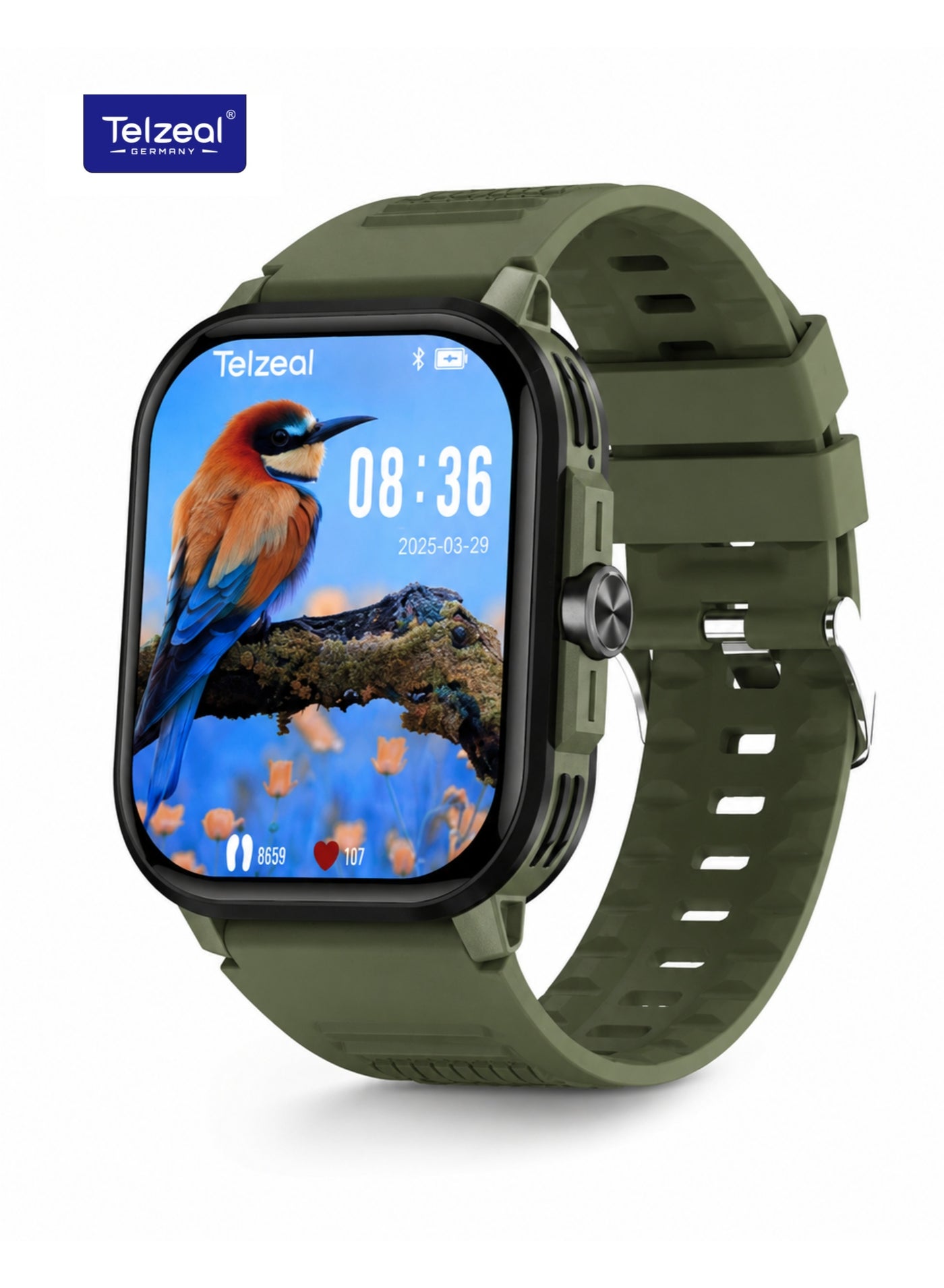 TEL1 Smart Watch with 2 Straps, Wireless Charging,…