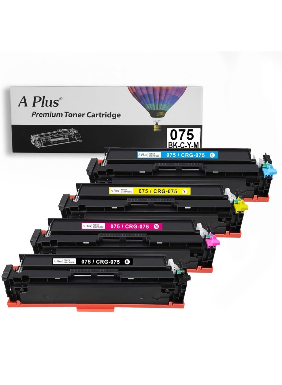 Compare A Plus 075 075H High Yield Toner Cartridge Set BKCMY Compatible with Canon CRG075, CRG075H for imageCLASS MF665Cdw, MF663Cdw, LBP646Cdw  Pack of 4 at KSA Price