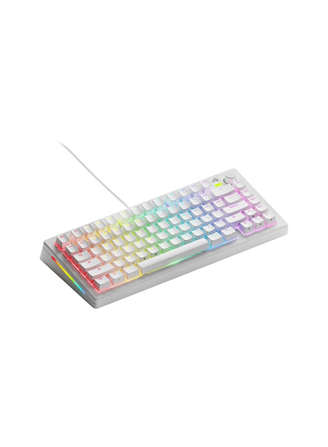Compare Glorious Gaming  GMMK 3 Custom Mechanical Gaming Keyboard with Knob, 75% Tenkeyless Keyboard, Modular Gasket System, Doubleshot PBT Keycaps, Aluminum Switch Plate, Hotswappable Switches, ANSI White at KSA Price