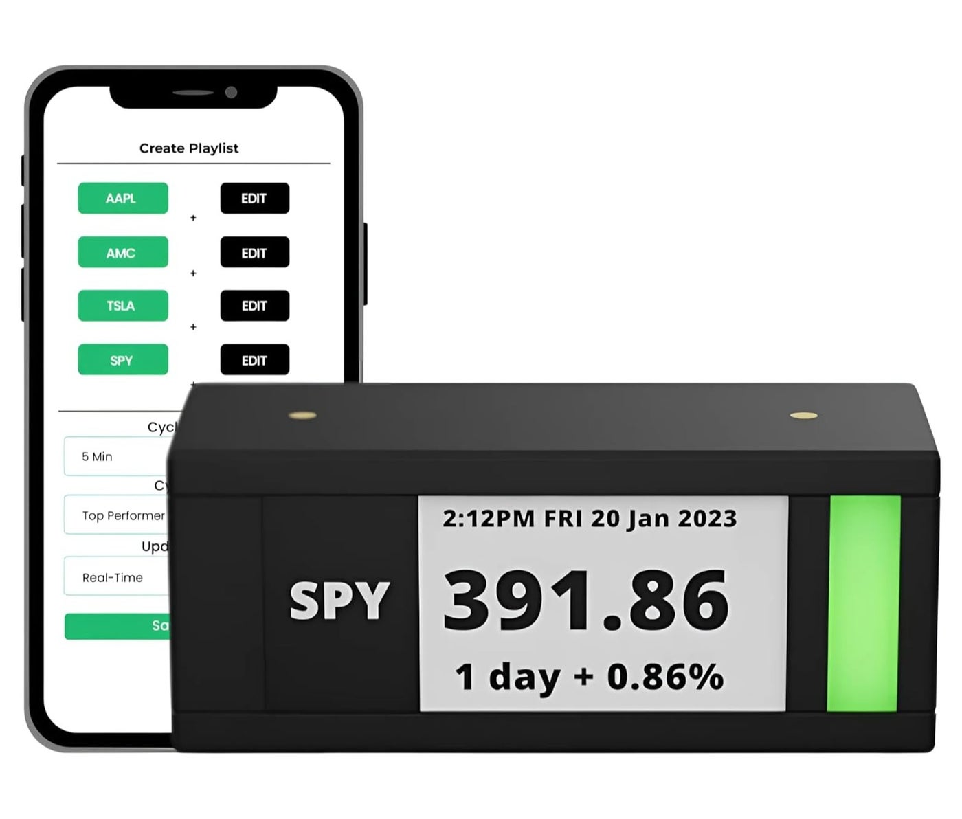 Compare TickrMeter Crypto & Stock Ticker Portable Display Screen with EInk Screen and WiFi Connectivity Black at KSA Price