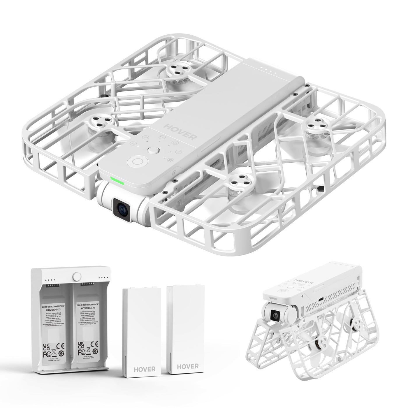 Compare HOVERAir X1 Drone with Camera, 125g Foldable SelfFlying Drone that Follows You, Mini Drone with HDR Video Capture, Palm Takeoff, Intelligent Flight Paths, HandsFree Control White Combo Plus at KSA Price