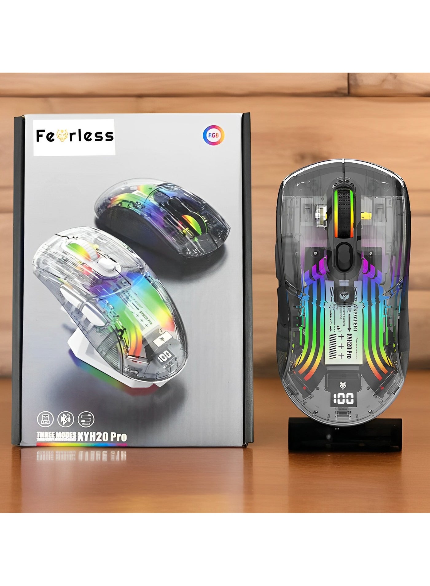 Rechargeable Wireless Gaming Mouse | Transparent…