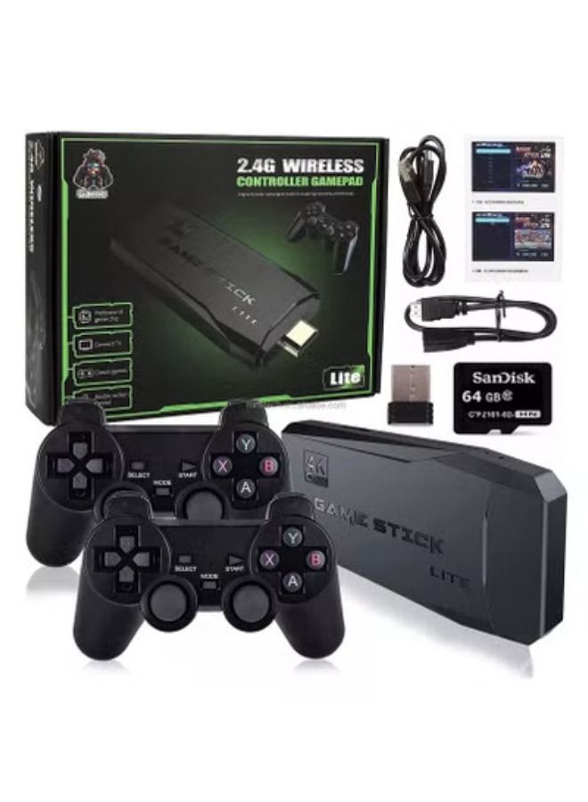 Compare Video Game Wireless Retro Game Console, Plug And Play Video Game Stick Built In 10000 Plus Games 9 Classic Emulators High Definition Hdmi Output For Tv With Dual 2.4g Wireless Controllers at KSA Price