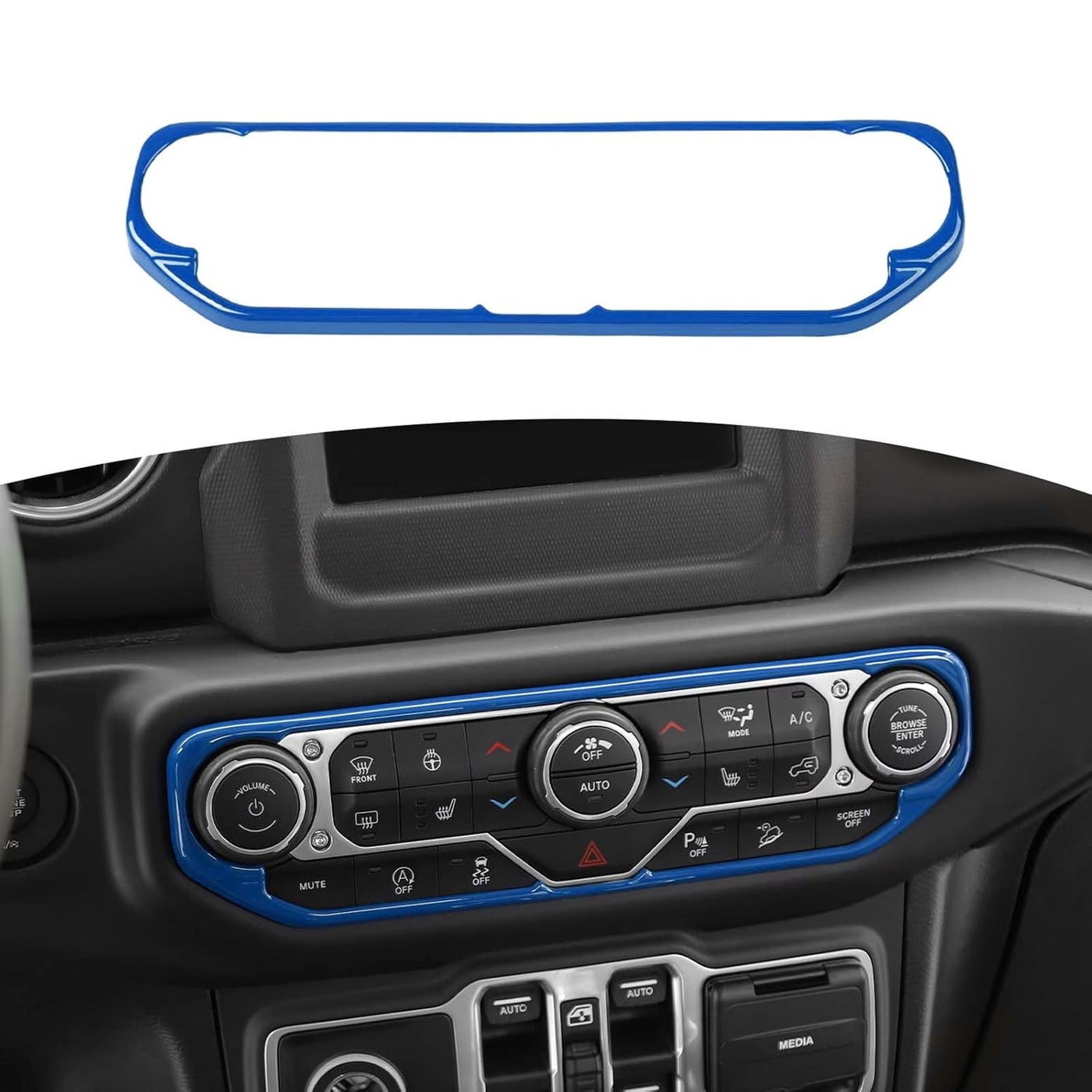 Compare RTTCZ Blue Center Dash AC Switch Cover Trim for Jeep Wrangler JL JLU Gladiator JT 20182023 at KSA Price