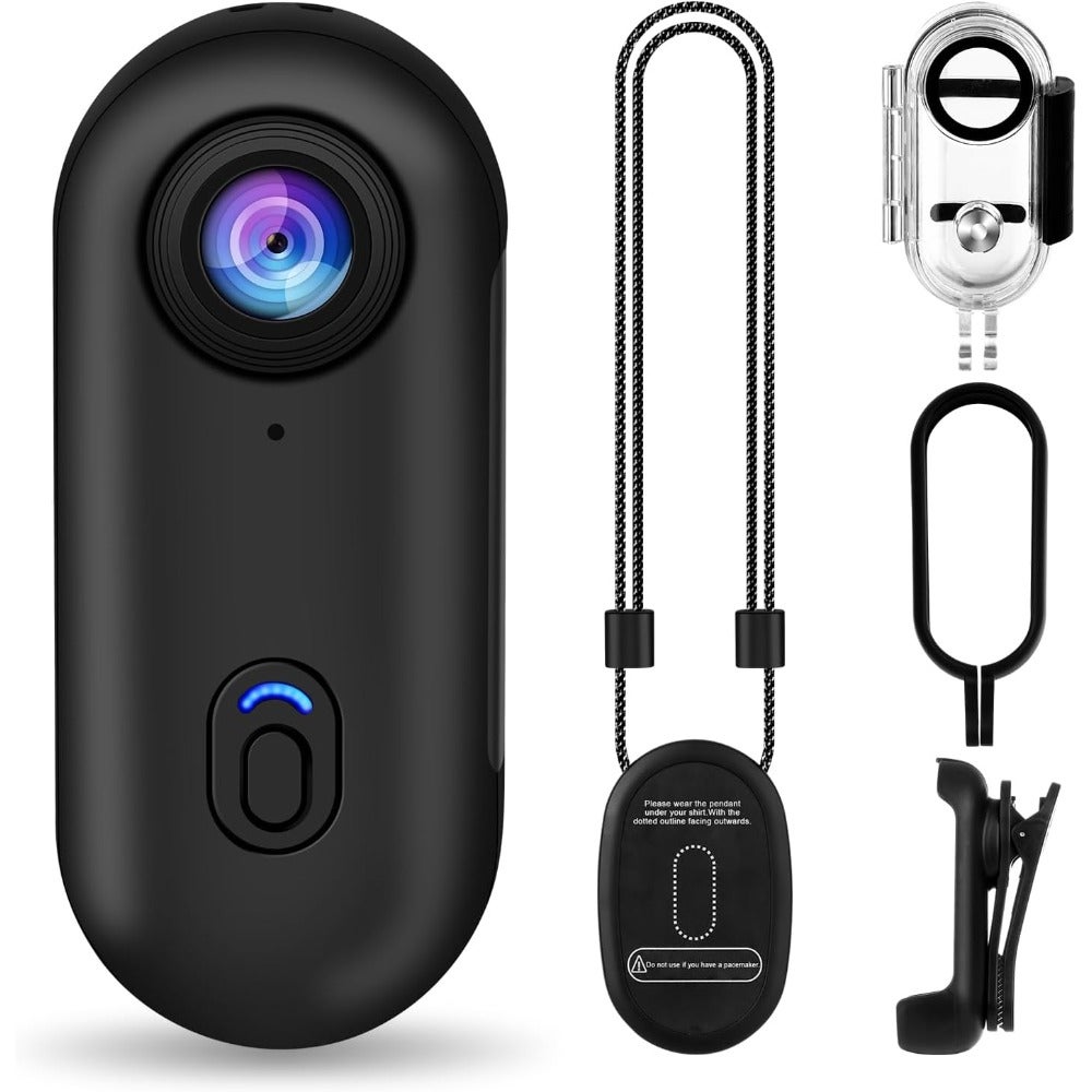 Compare WTRTi3 4K Thumb Action Camera, Small Size, Mount Anywhere, Small Body Camera with Spring Clip, Portable Vlogging Camera, Handsfree POV, Helmet Camera for Cycling, MotorcycleHTR at KSA Price