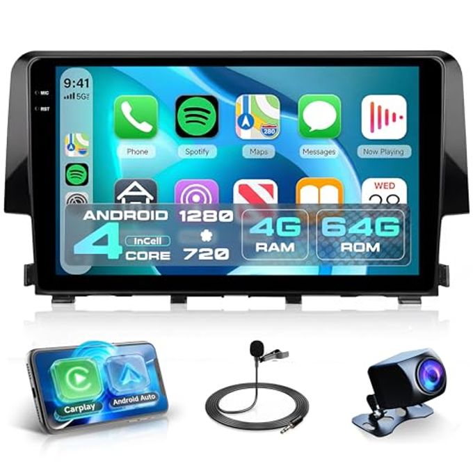 Compare 4Core 4G+64G Android 15 Car Stereo Radio For Honda Civic 20162020 Original Car With Screen, Wireless Carplay Android Auto Gps Wifi 9 Touchscreen Bluetooth FmRds Eq Backup Camera at KSA Price